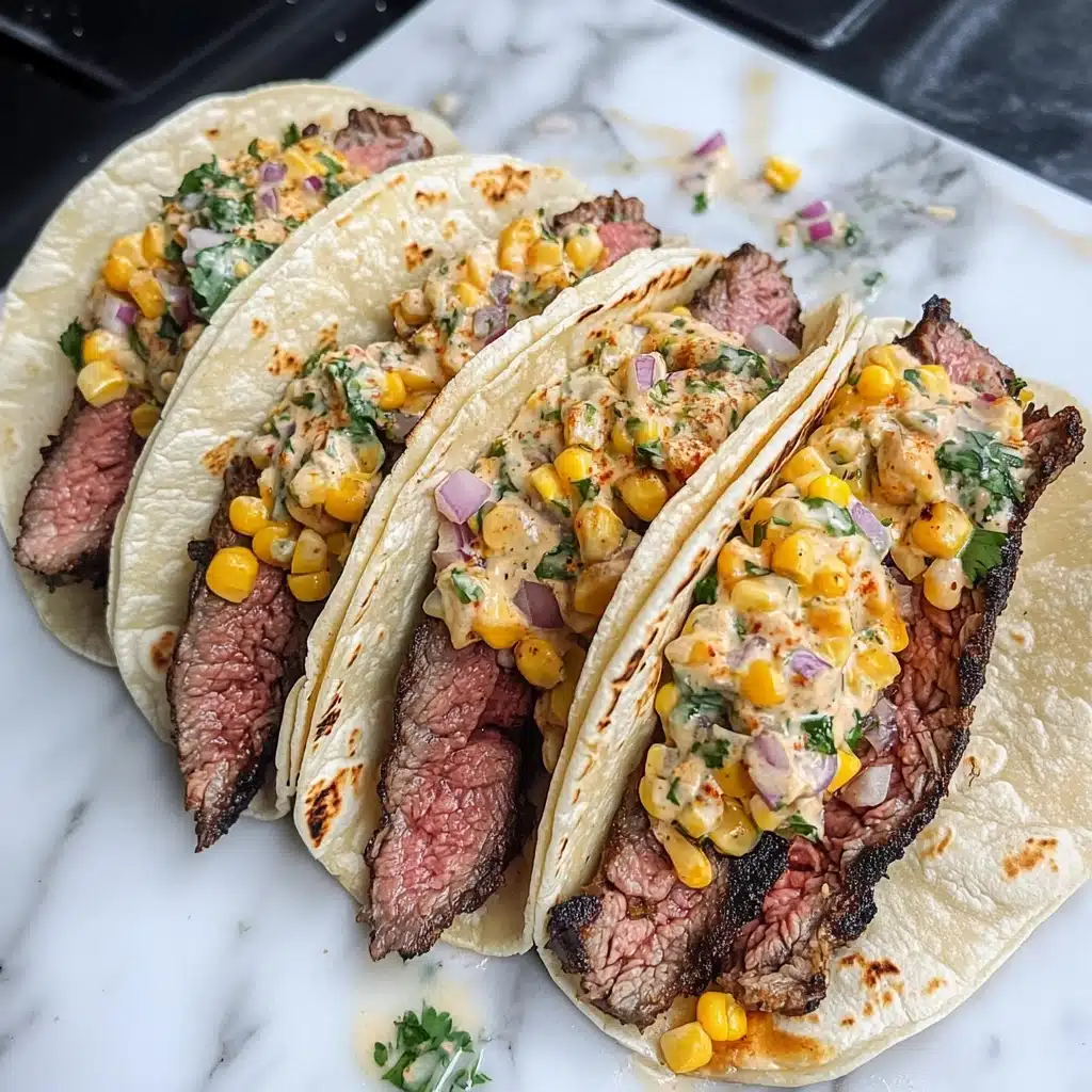 Grilled Elote Steak Tacos Recipe - Recipe Image