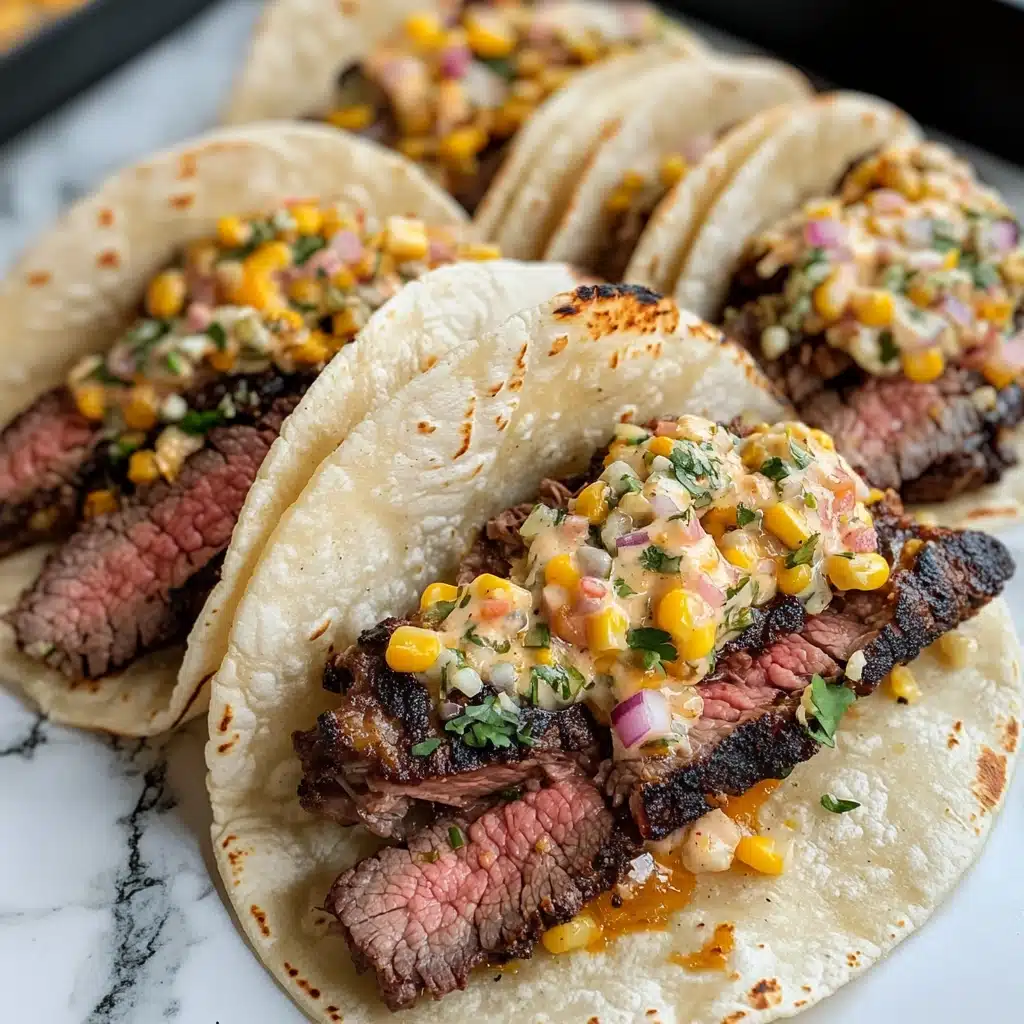 Grilled Elote Steak Tacos Recipe - Recipe Image