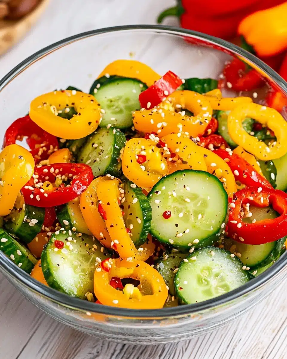 Cucumber and Sweet Pepper Salad Recipe