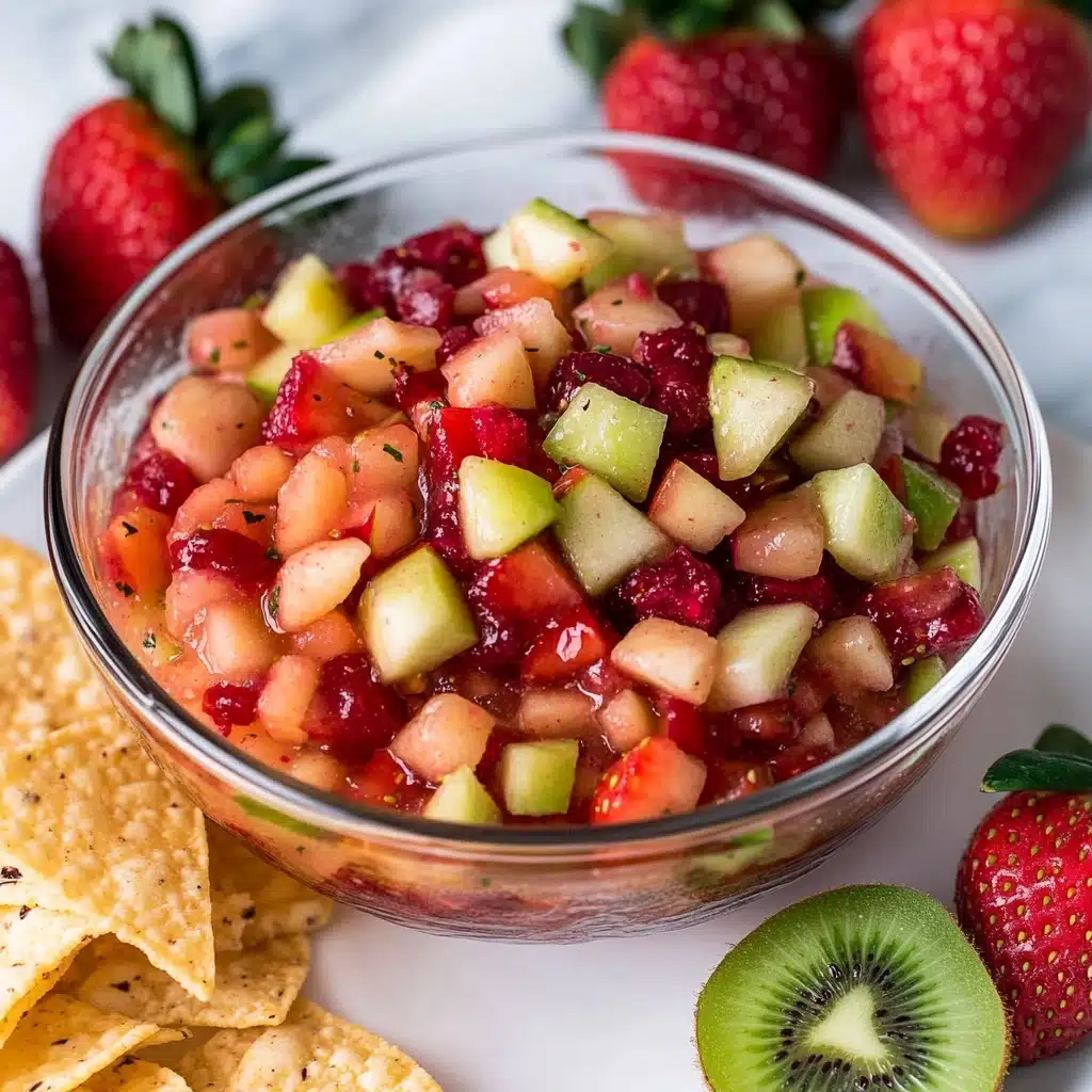 Fruit Salsa with Cinnamon Sugar Tortilla Chips Recipe - Recipe Image