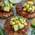 Chicken Burgers with Avocado Corn Salsa Recipe