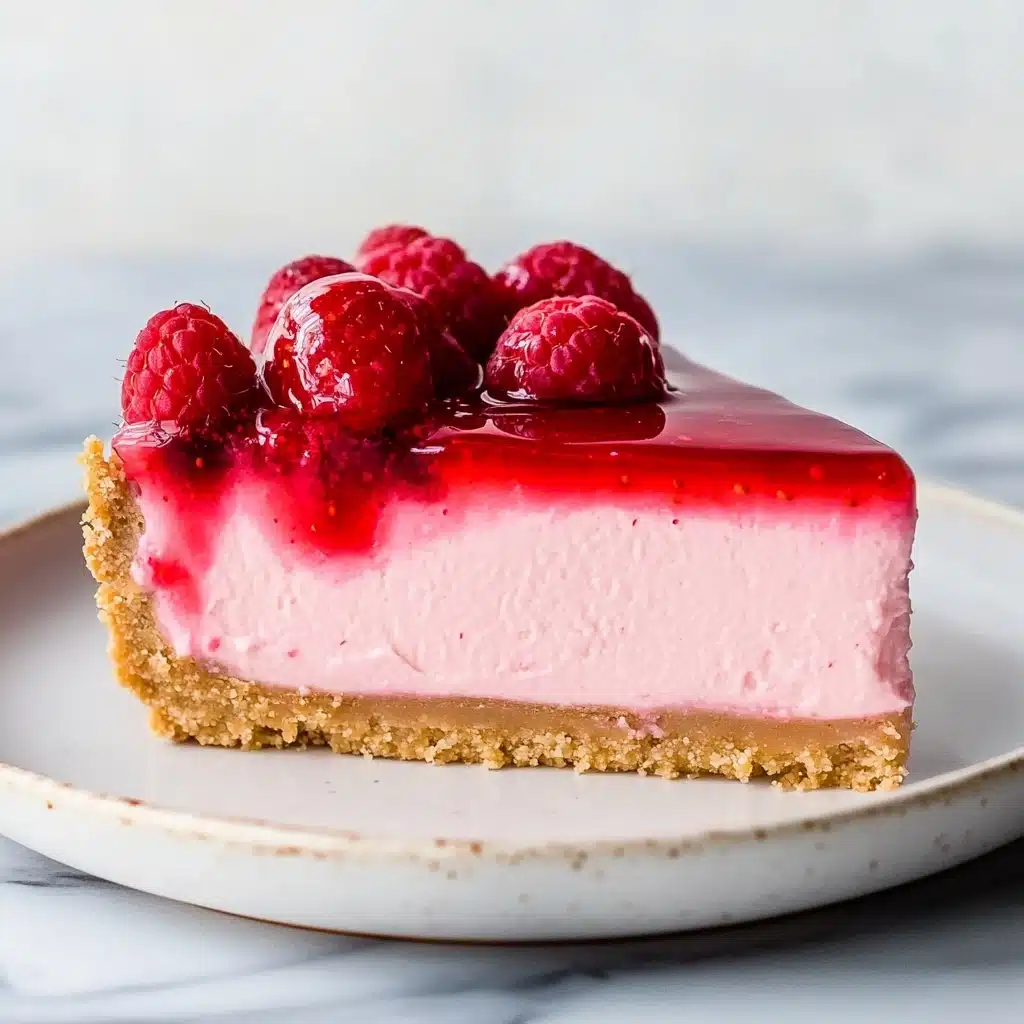 Easy Baked Raspberry Cheesecake Recipe - Recipe Image