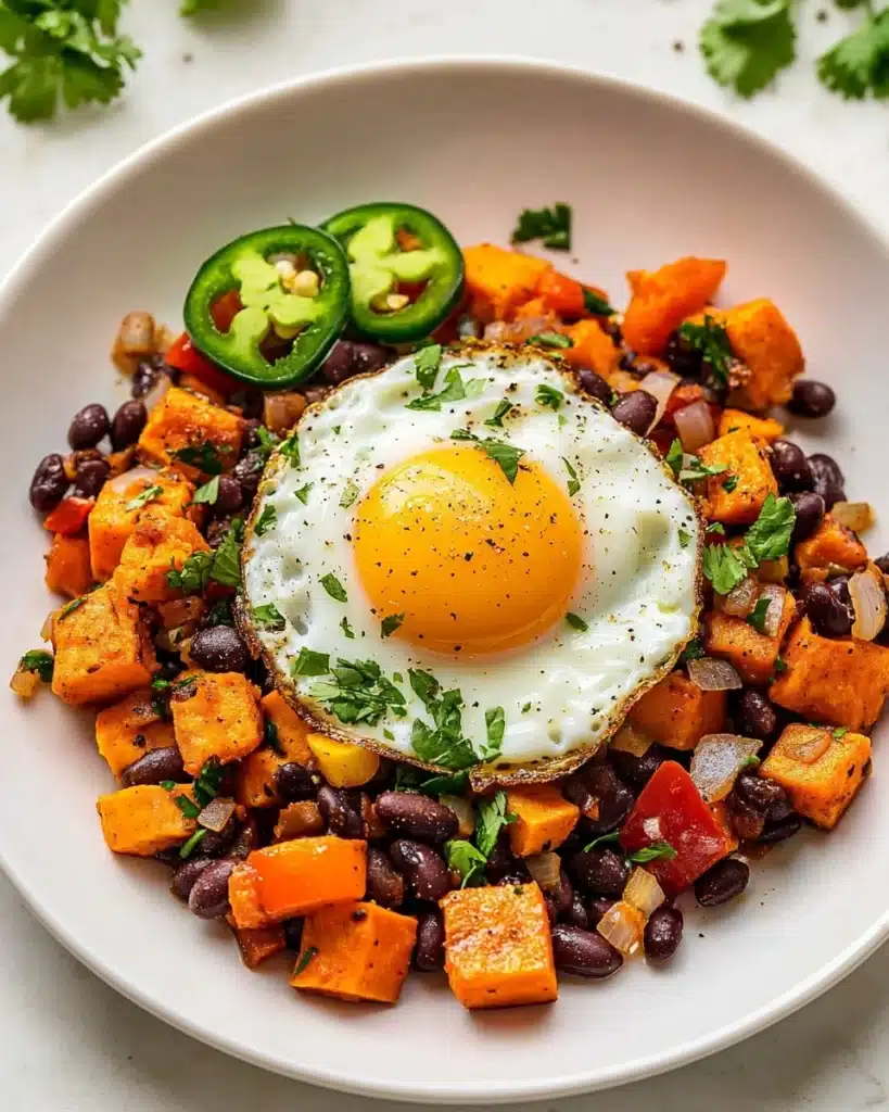Sweet Potato Breakfast Hash with Black Beans Recipe