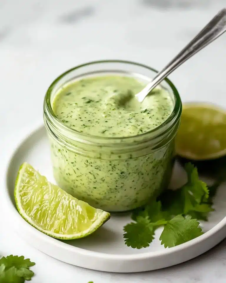 Creamy Garlic Lime Cilantro Sauce Recipe