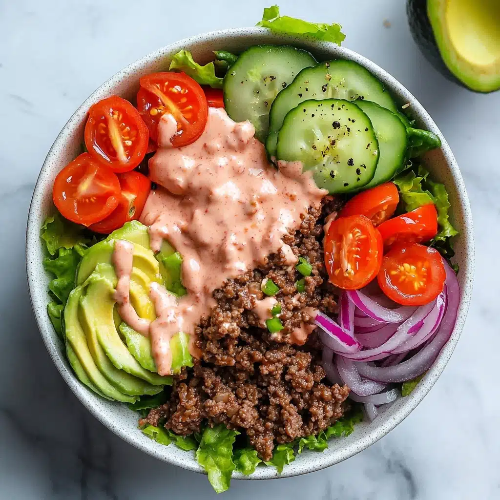Healthy Burger in a Bowl Recipe - Recipe Image