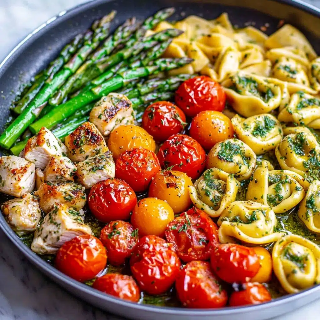 Pesto Chicken Tortellini and Veggies Recipe - Recipe Image