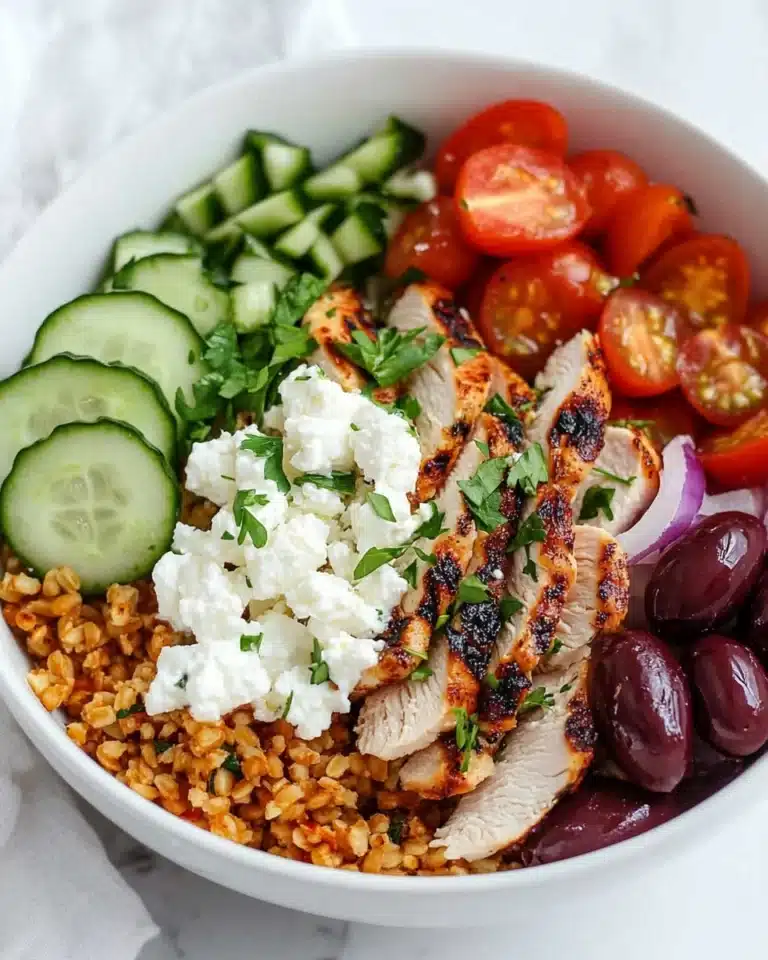 Mediterranean Chicken Farro Bowls Recipe