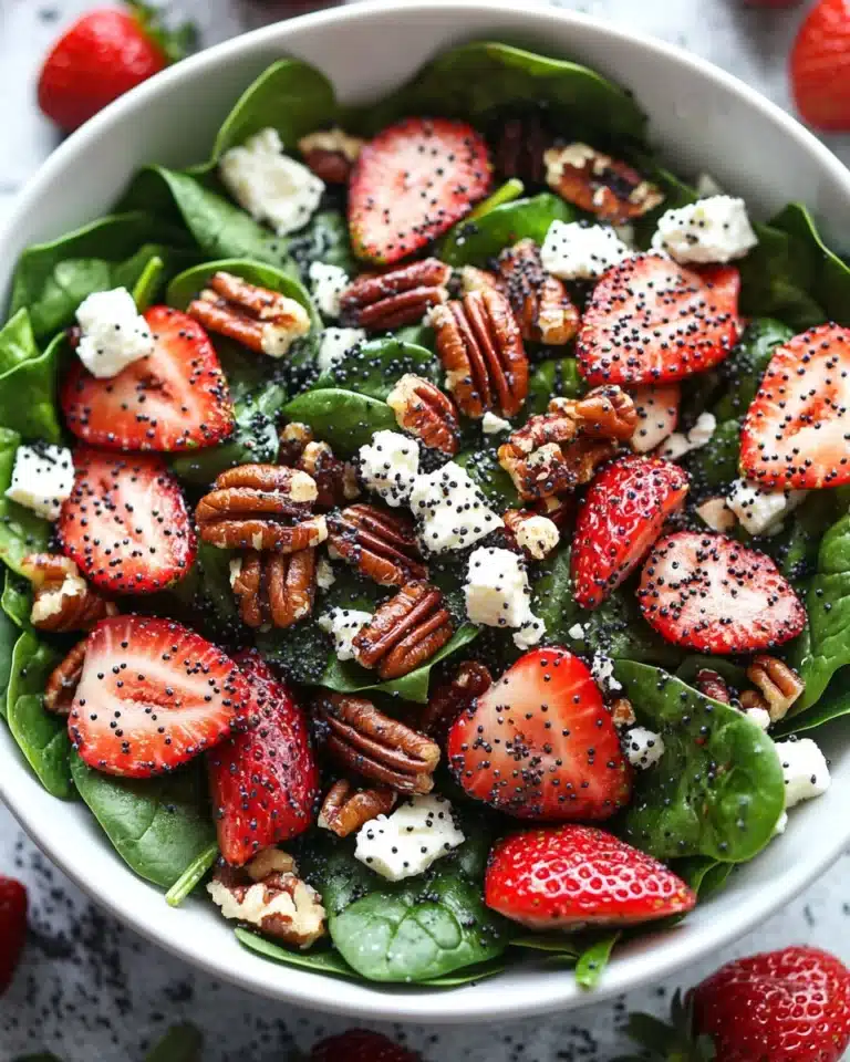 Strawberry Spinach Salad with Poppy Seed Recipe