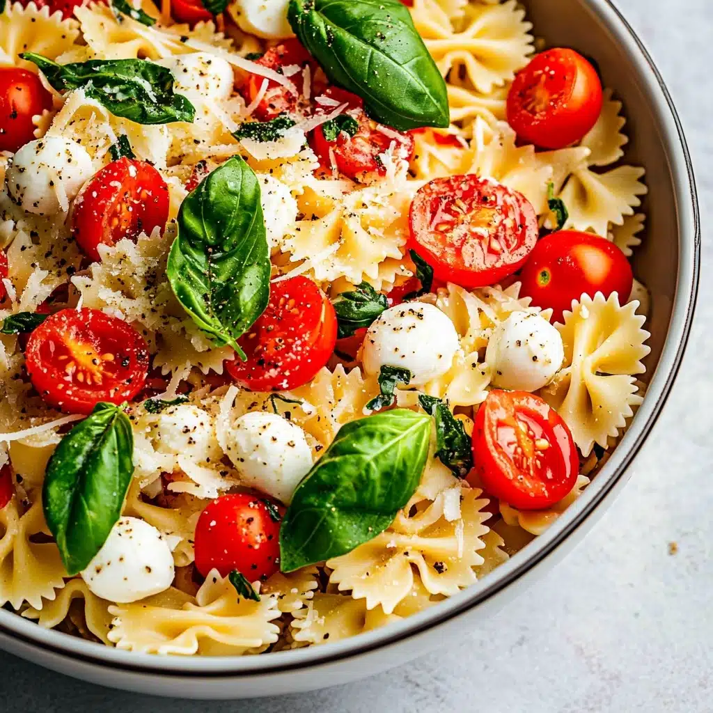 One Pot Caprese Pasta Recipe - Recipe Image