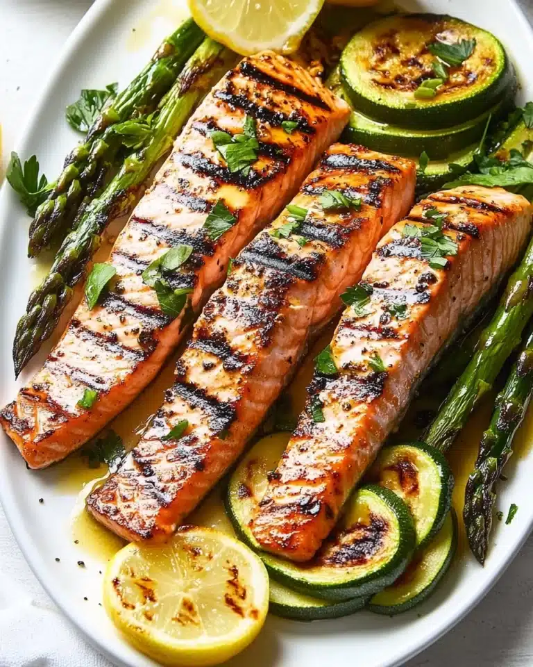 Grilled Salmon & Vegetables Recipe