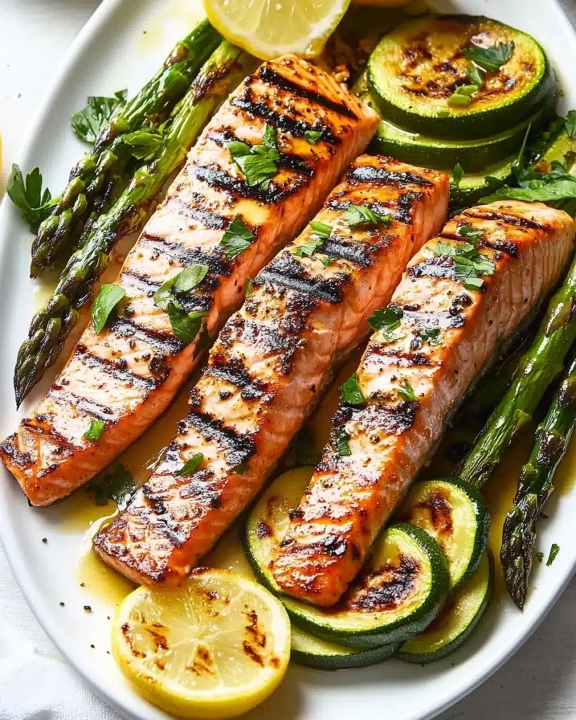 Grilled Salmon & Vegetables Recipe