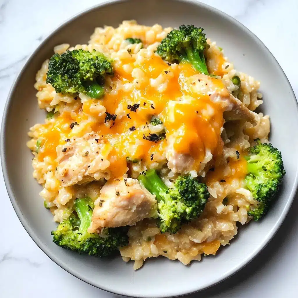 Cheesy Broccoli Chicken and Rice Casserole Recipe - Recipe Image