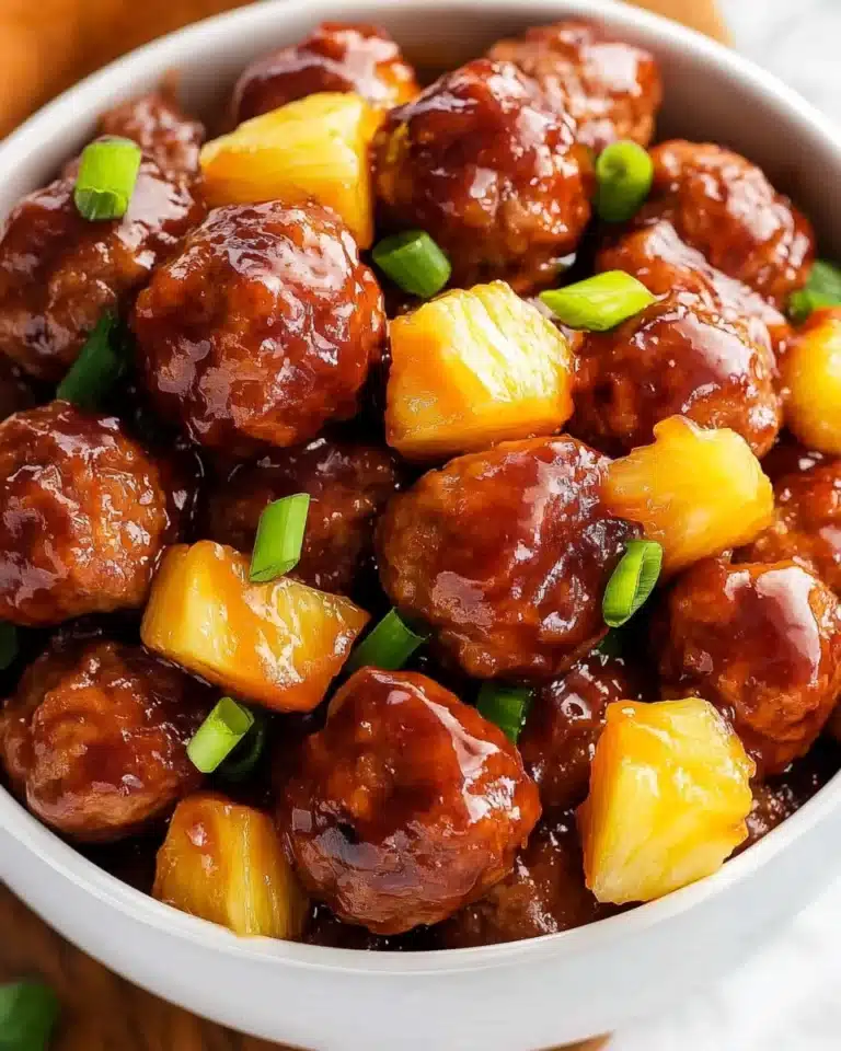 Spicy Hawaiian Crockpot Meatballs Recipe