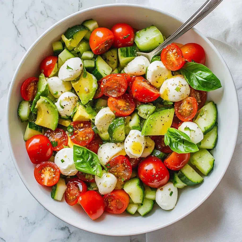 Tomato Cucumber Mozzarella Salad Recipe - Recipe Image