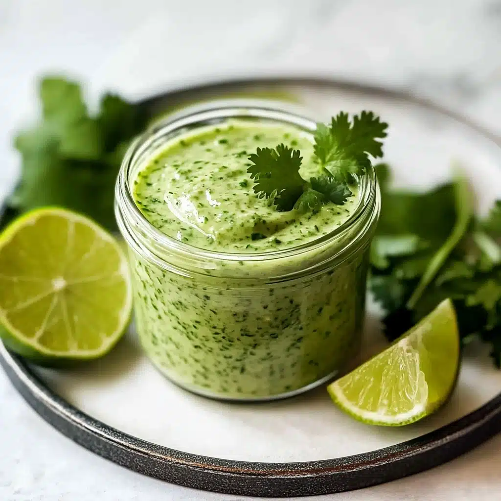Creamy Garlic Lime Cilantro Sauce Recipe - Recipe Image
