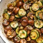 Skillet Zucchini and Mushrooms Recipe
