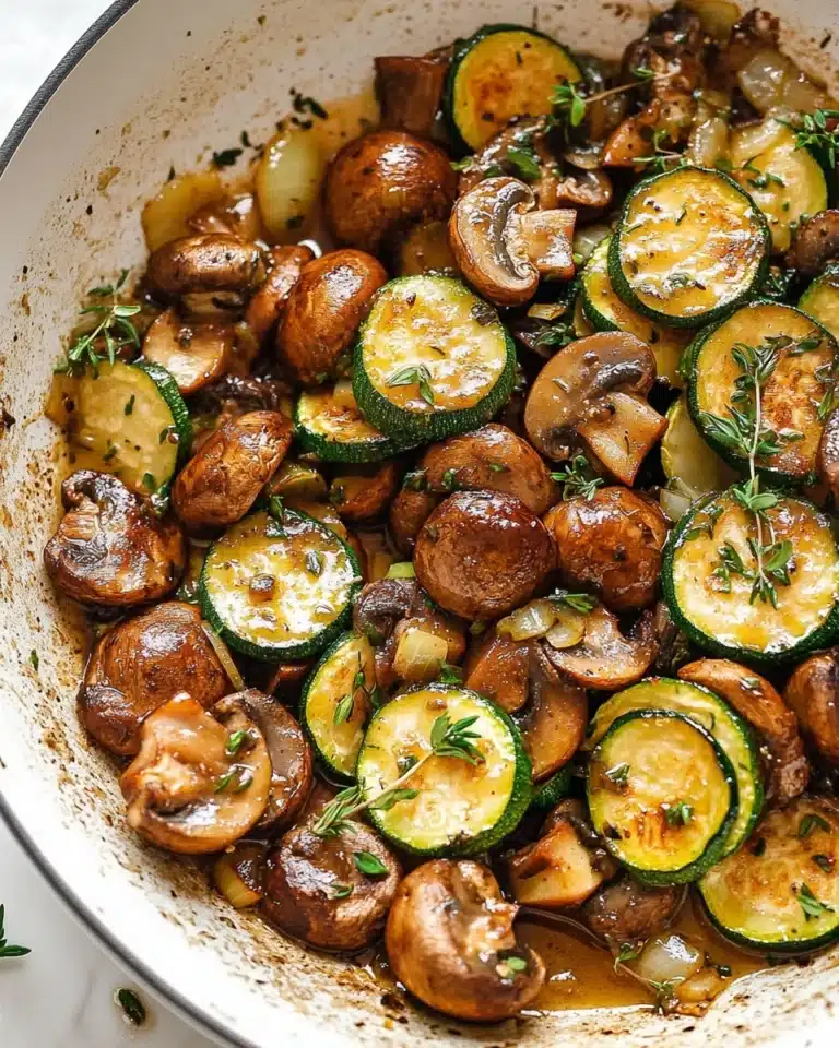 Skillet Zucchini and Mushrooms Recipe