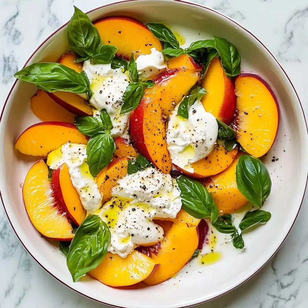 Peach and Burrata Caprese Salad Recipe - Recipe Image