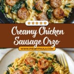 Creamy Chicken Sausage Orzo Skillet Recipe