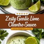 Creamy Garlic Lime Cilantro Sauce Recipe
