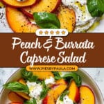 Peach and Burrata Caprese Salad Recipe