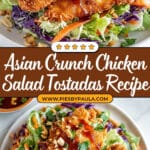 Asian Crunch Chicken Salad on Crispy Egg Roll Base Recipe