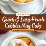 3 Minute Peach Cobbler Mug Cake Recipe