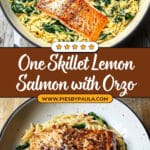 One Skillet Salmon with Lemon Orzo Recipe