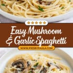 Mushroom and Garlic Spaghetti Dinner Recipe