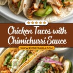Shredded Chicken Tacos with Creamy Chimichurri Sauce Recipe