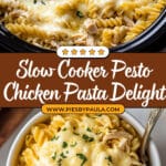 Slow Cooker Pesto Mozzarella Pasta Recipe