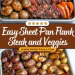 Sheet Pan Flank Steak with Garlic Roasted Potatoes Recipe