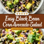 Black Bean Corn Avocado Salad Recipe