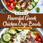 Greek Chicken Orzo Power Bowls Recipe