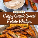 Garlic Parmesan Sweet Potato Wedges Recipe