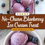 3-Ingredient No-Churn Blueberry Ice Cream Recipe