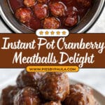 Instant Pot Cranberry Meatballs Recipe