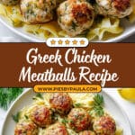 Greek Chicken Meatballs with Lemon Orzo Recipe