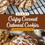 Thin and Crispy Toasted Coconut Oatmeal Cookies Recipe