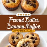 Flourless Peanut Butter Banana Muffins Recipe