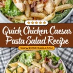 Chicken Caesar Pasta Salad Recipe