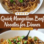 Mongolian Ground Beef Noodles Recipe