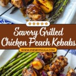 Grilled Chicken Peach Kebabs Recipe