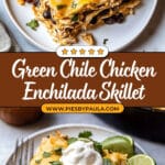 Green Chile Chicken Enchilada Skillet Recipe