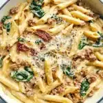Creamy Tuscan Sausage Pasta Recipe