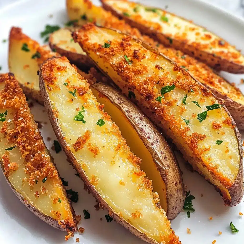 Baked Garlic Parmesan Potato Wedges Recipe - Recipe Image