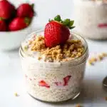 Nutritious Strawberry Cheesecake Overnight Oats Recipe