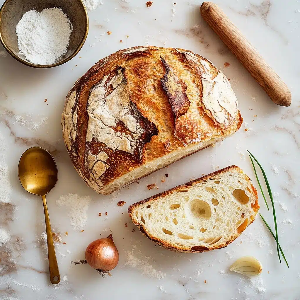 Caramelized Onion And Gouda Sourdough Bread Recipe - Recipe Image