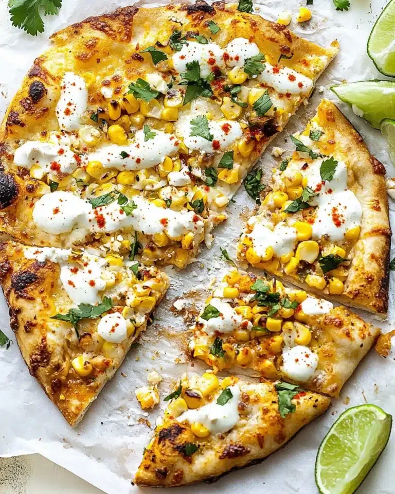 Mexican Street Corn Flatbread Pizza Recipe