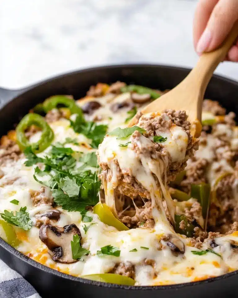Philly Cheesesteak Casserole Recipe